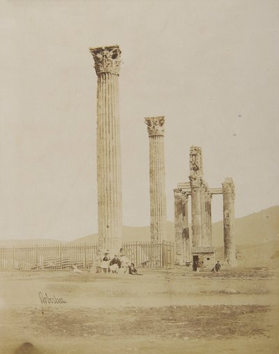 Vista del Templo de Zeus Olímpico desde el oeste de James Robertson